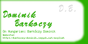 dominik barkoczy business card